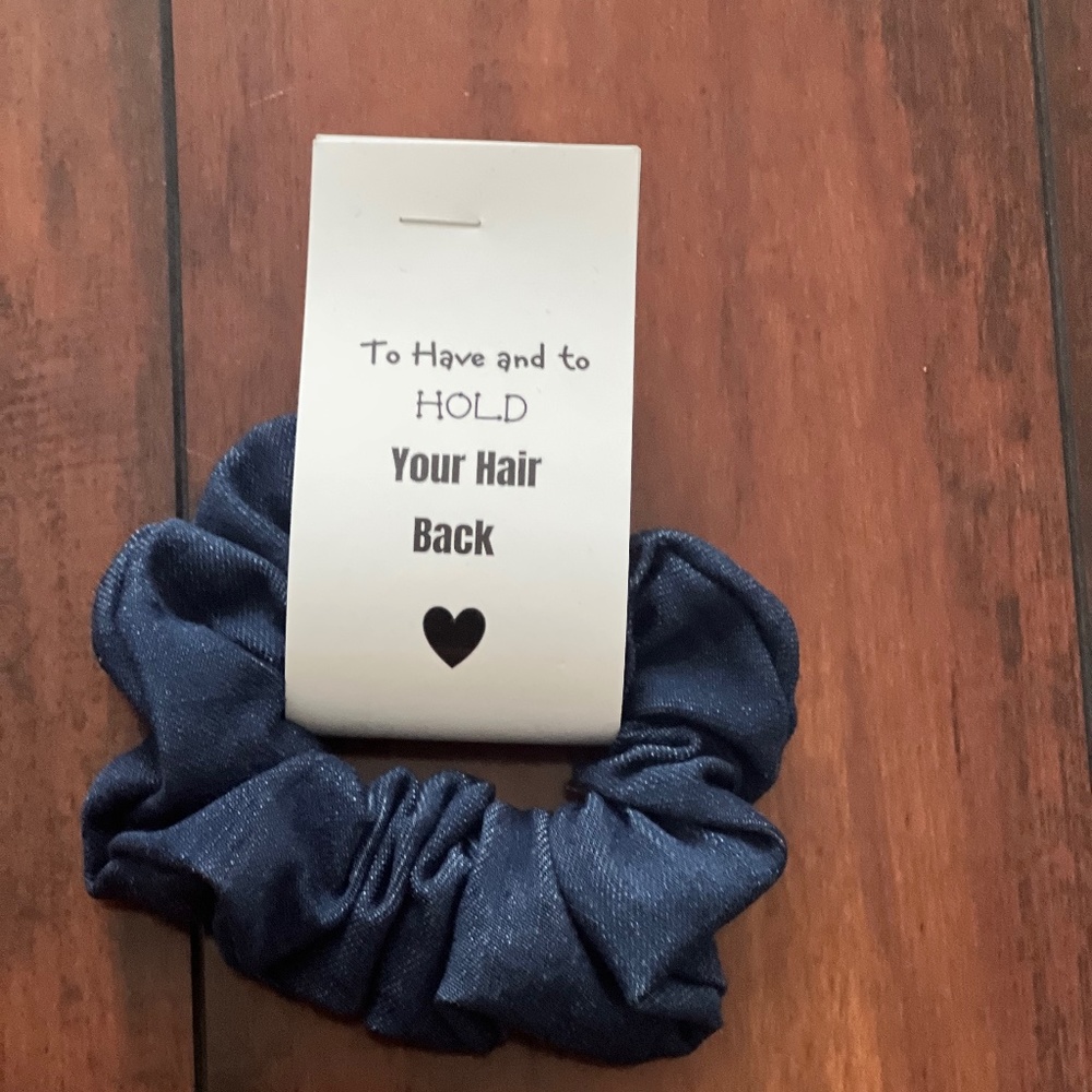 Denim scrunchie